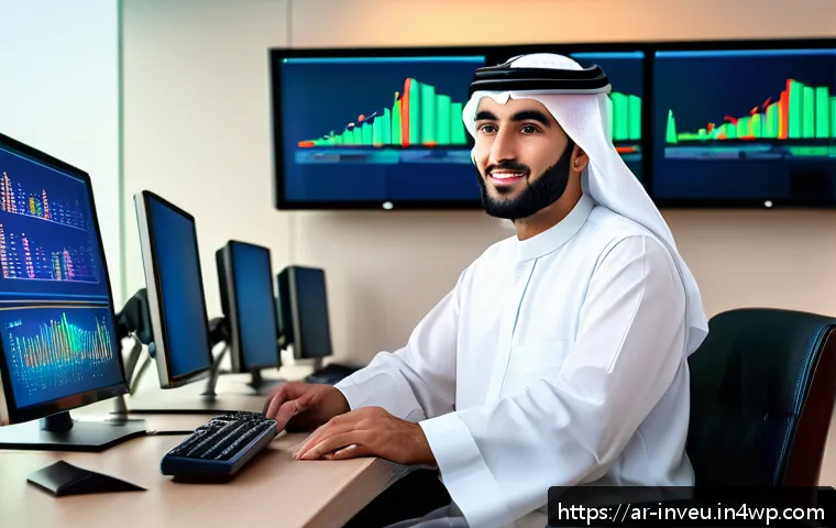 PP 대출의 가치 평가 방법 - A detailed office scene showing an Arab male financial analyst in traditional clothing (thobe and gh...